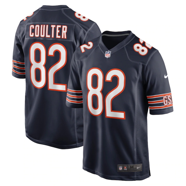 mens nike isaiah coulter navy chicago bears game jersey